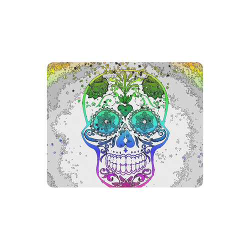 psychedelic Pop Skull 317E by JamColors Rectangle Mousepad