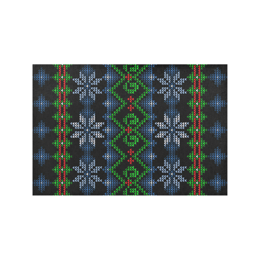 Ugly Christmas Sweater Knit, Christmas Placemat 12’’ x 18’’ (Set of 4)