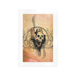 Amazing skull with wings Art Print 13‘’x19‘’
