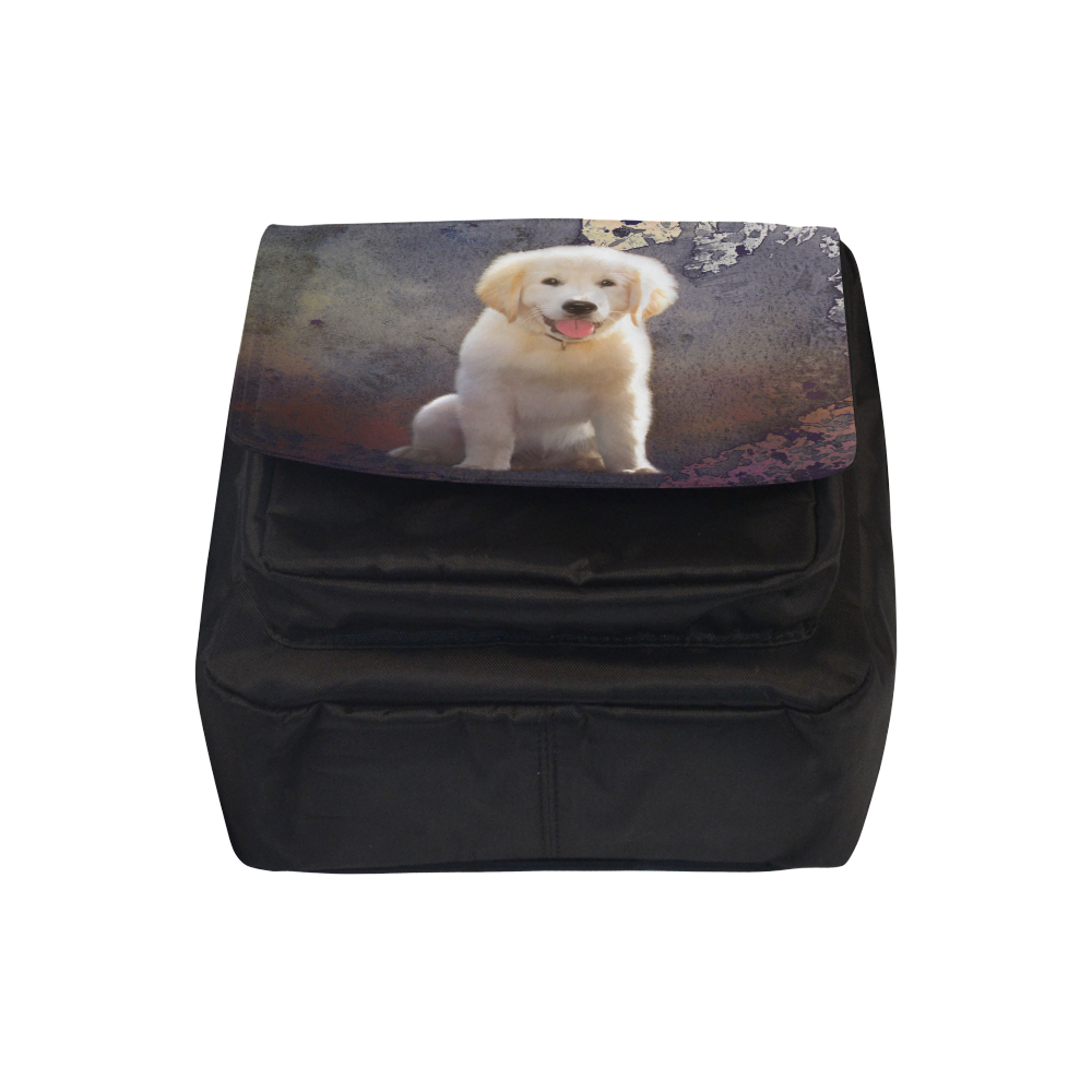 A cute painting golden retriever puppy Crossbody Nylon Bags (Model 1633)