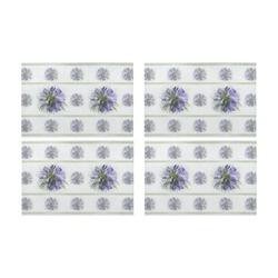 Delicate Small Purple Flowers, floral watercolor Placemat 12’’ x 18’’ (Set of 4)