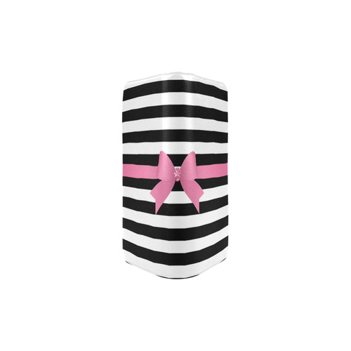 Black White Stripes with Pink Bow Women's Clutch Purse (Model 1637)