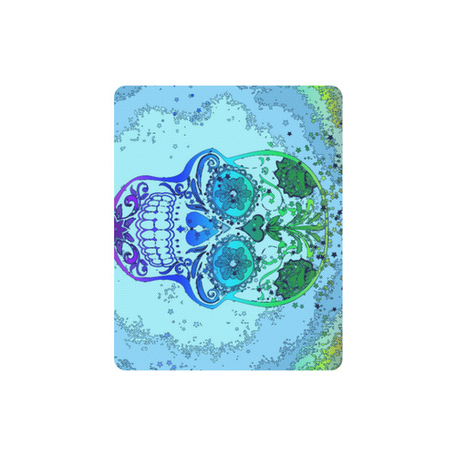 psychedelic Pop Skull 317D by JamColors Rectangle Mousepad