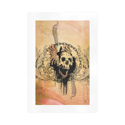 Amazing skull with wings Art Print 16‘’x23‘’