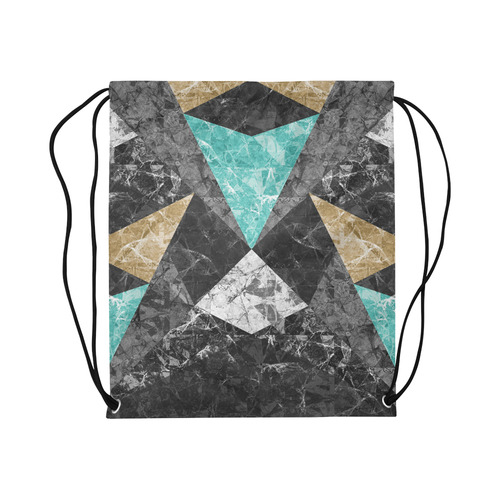 Marble Geometric Background G430 Large Drawstring Bag Model 1604 (Twin Sides)  16.5"(W) * 19.3"(H)