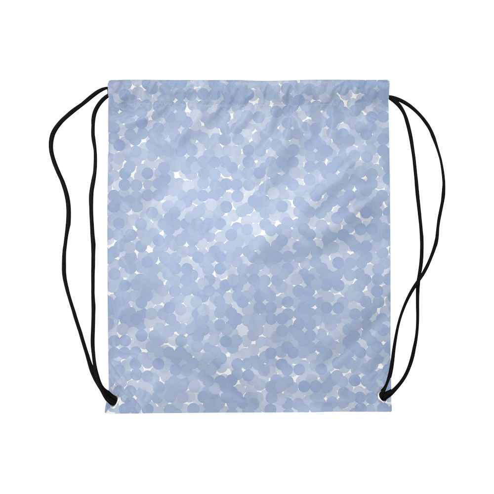 Serenity Polka Dot Bubbles Large Drawstring Bag Model 1604 (Twin Sides)  16.5"(W) * 19.3"(H)