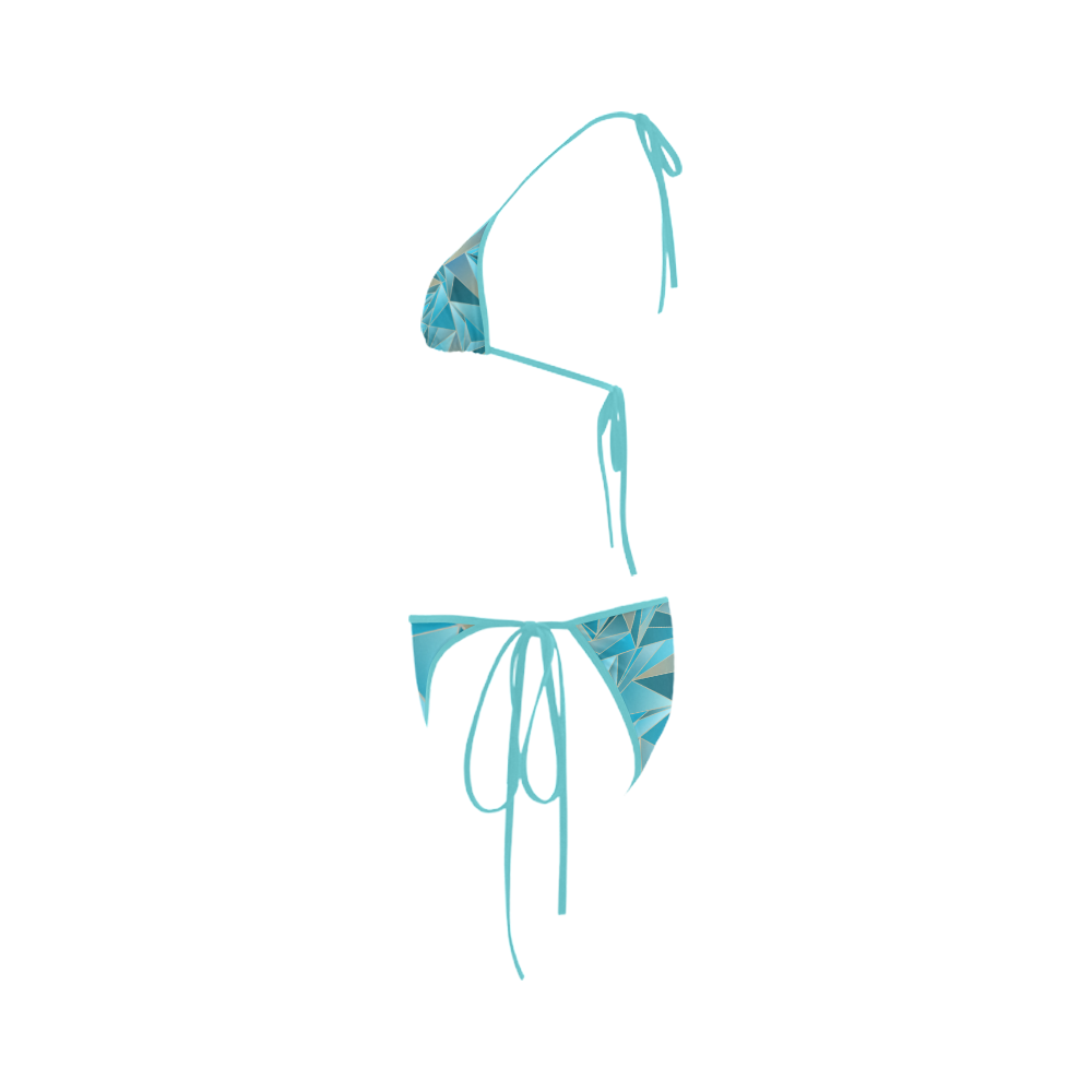 Sea Glass w/blue Custom Bikini Swimsuit