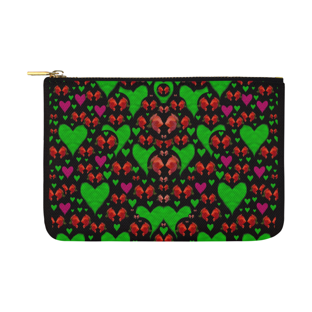 love hearts and roses Carry-All Pouch 12.5''x8.5''