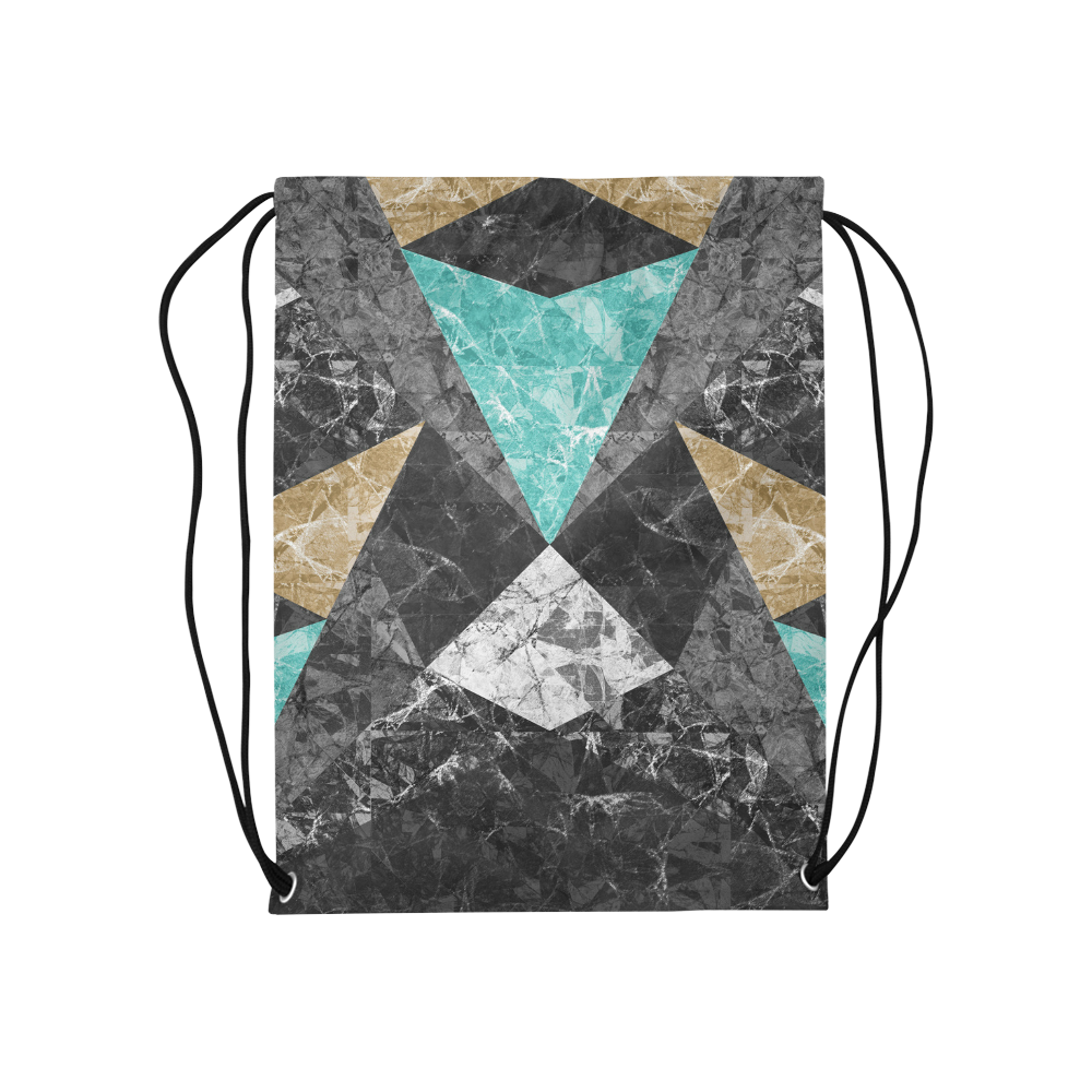 Marble Geometric Background G430 Medium Drawstring Bag Model 1604 (Twin Sides) 13.8"(W) * 18.1"(H)