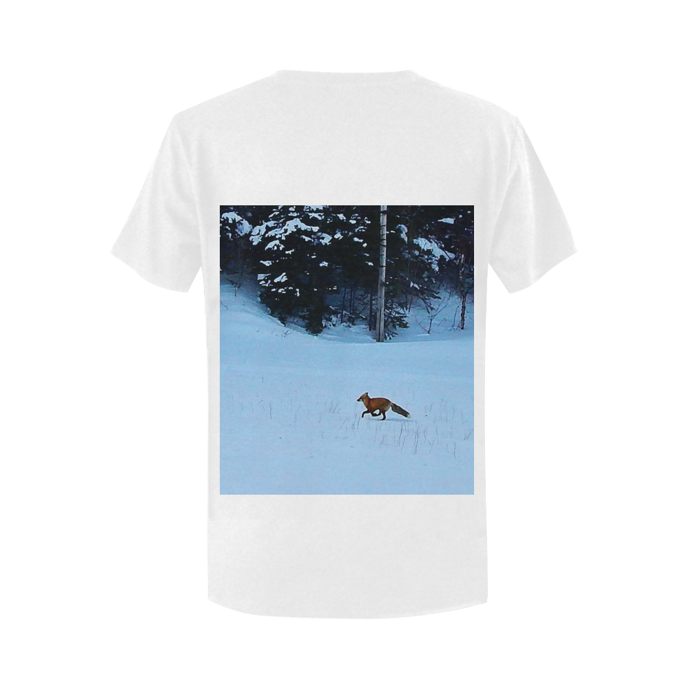 Fox on the Run Women's T-Shirt in USA Size (Two Sides Printing)