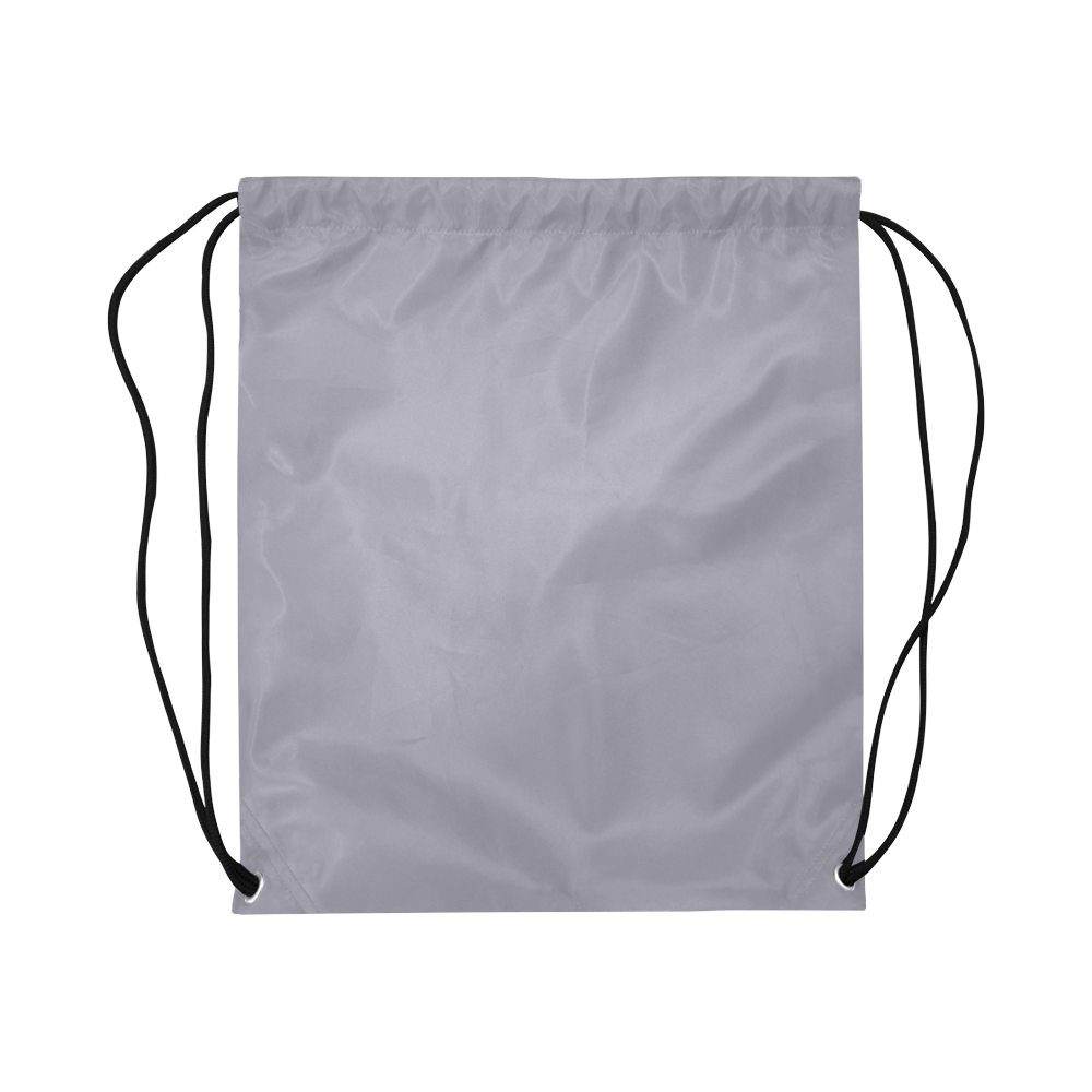 Lilac Gray Large Drawstring Bag Model 1604 (Twin Sides)  16.5"(W) * 19.3"(H)