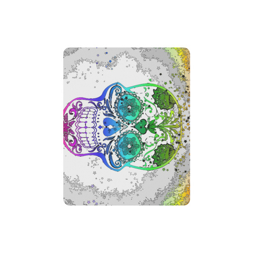 psychedelic Pop Skull 317E by JamColors Rectangle Mousepad