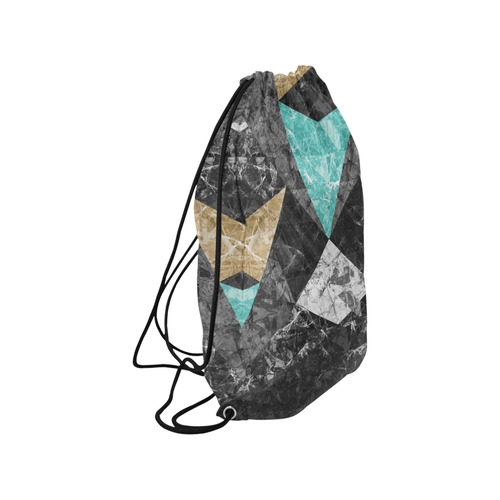 Marble Geometric Background G430 Medium Drawstring Bag Model 1604 (Twin Sides) 13.8"(W) * 18.1"(H)