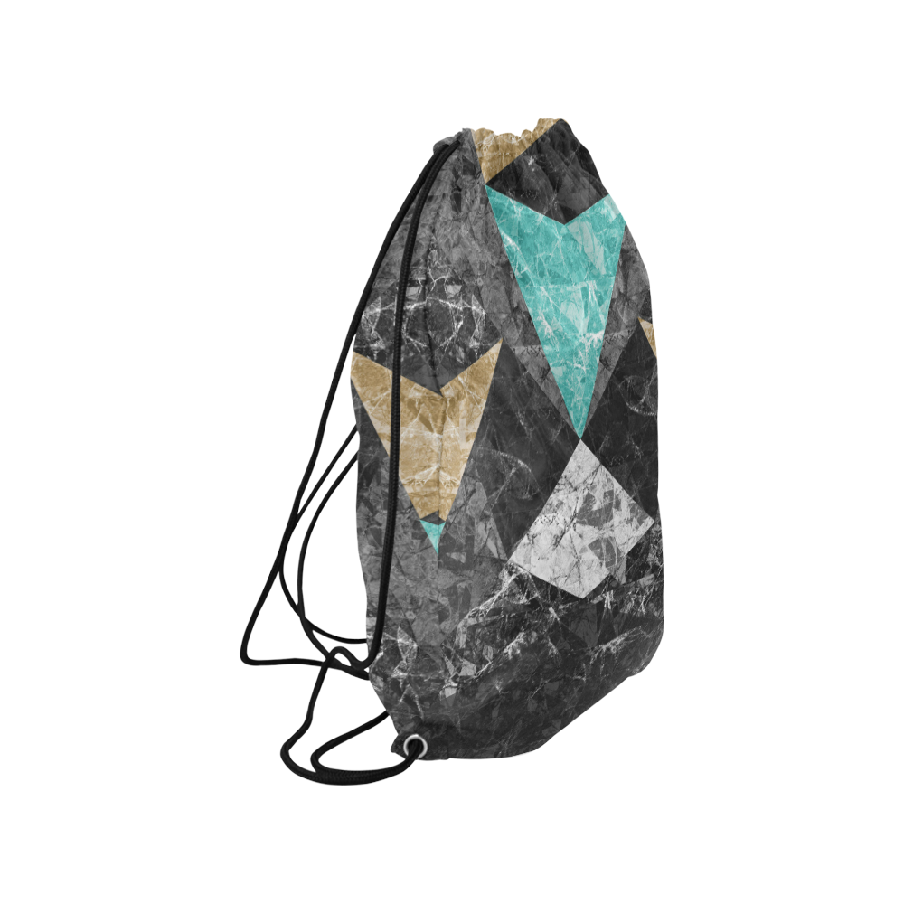 Marble Geometric Background G430 Small Drawstring Bag Model 1604 (Twin Sides) 11"(W) * 17.7"(H)
