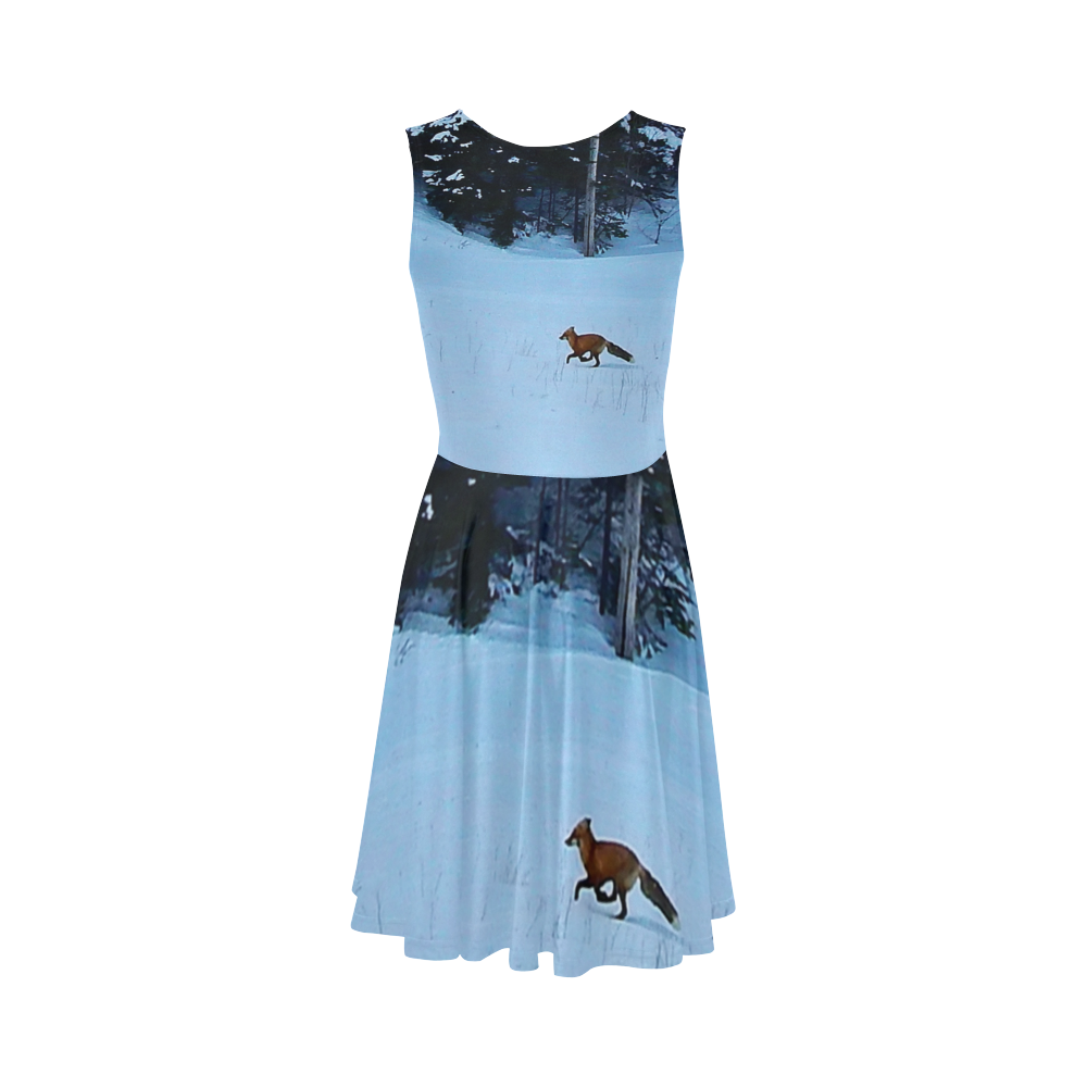 Fox on the Run Sleeveless Ice Skater Dress (D19)