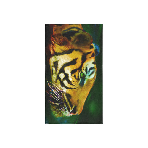 Tiger swimming in water digital painting Custom Towel 16"x28"