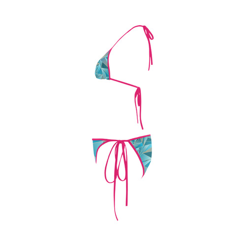 Sea Glass w/pink Custom Bikini Swimsuit