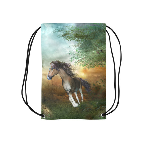 Wonderful running horse Small Drawstring Bag Model 1604 (Twin Sides) 11"(W) * 17.7"(H)