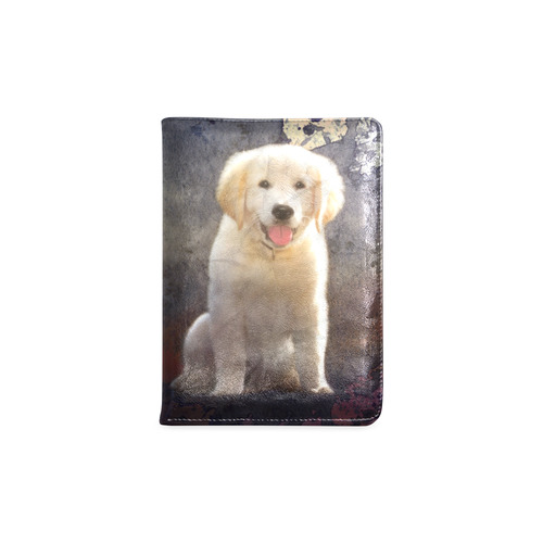 A cute painting golden retriever puppy Custom NoteBook A5