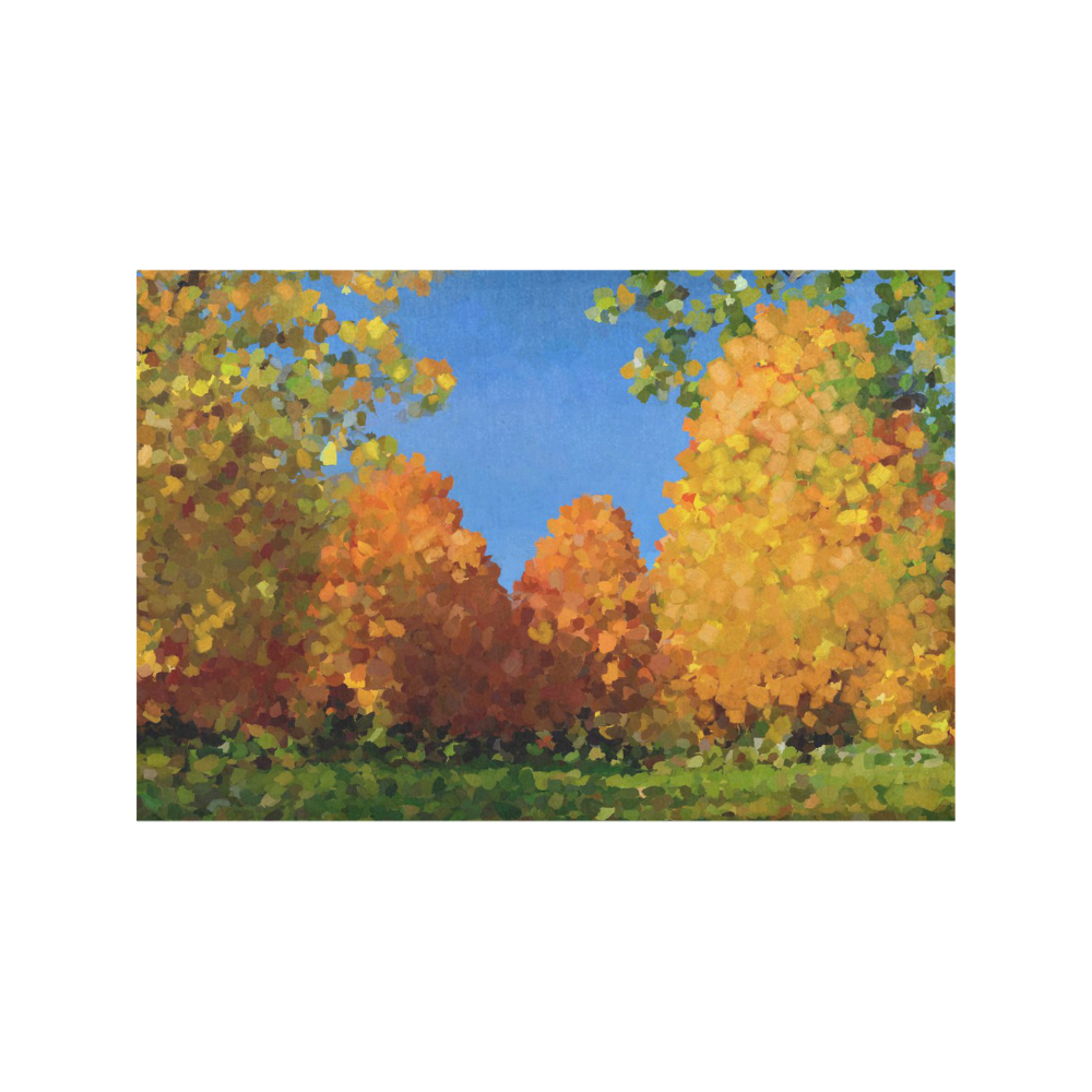 Park, oil painting, landscape Placemat 12’’ x 18’’ (Set of 4)