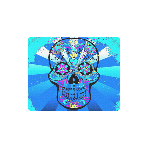 psychedelic Pop Skull 317B by JamColors Rectangle Mousepad