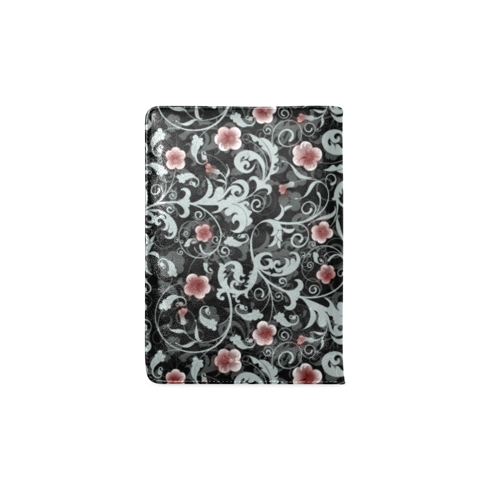 Red and Gray Gothic Floral Custom NoteBook A5