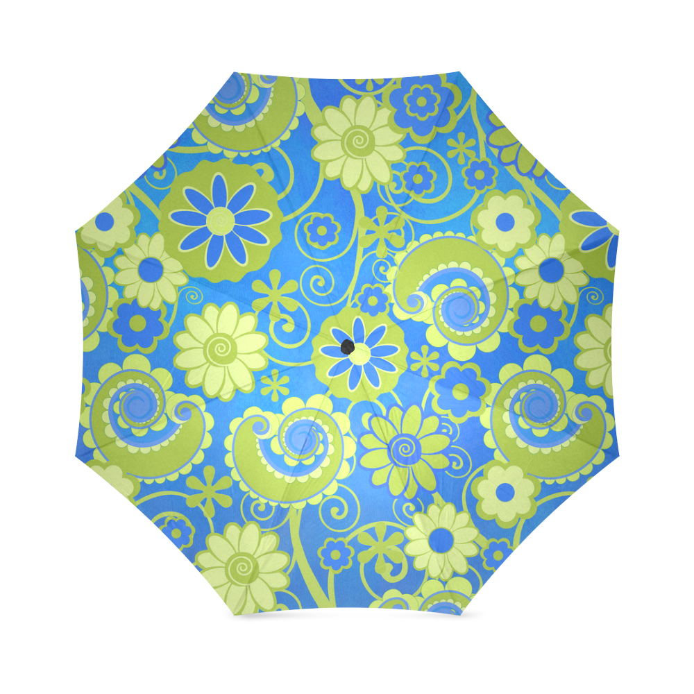 Colorful Spring Flowers Umbrella Foldable Umbrella (Model U01)