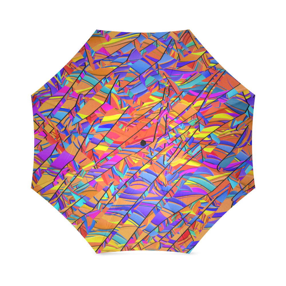 Colorful Graphic Print Art Umbrella Foldable Umbrella (Model U01)