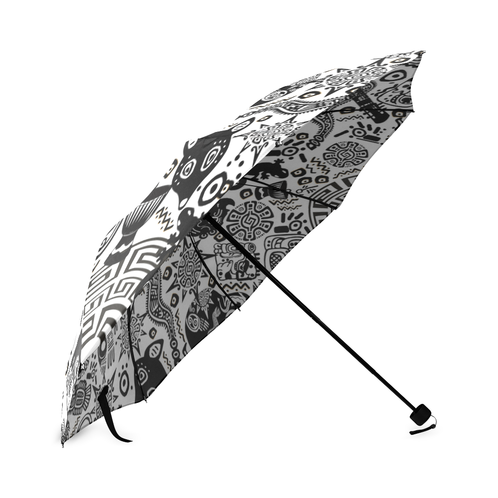 Mandala Primitive Design Print Umbrella Foldable Umbrella (Model U01)