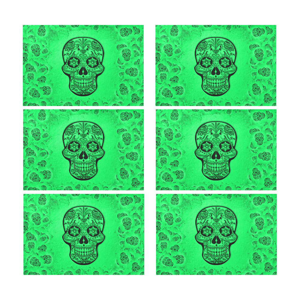 Skull20170256_by_JAMColors Placemat 12’’ x 18’’ (Set of 6)