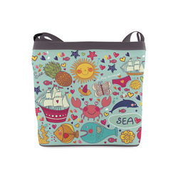 Cute Cartoon Sea Animals Summer Love Crossbody Bags (Model 1613)