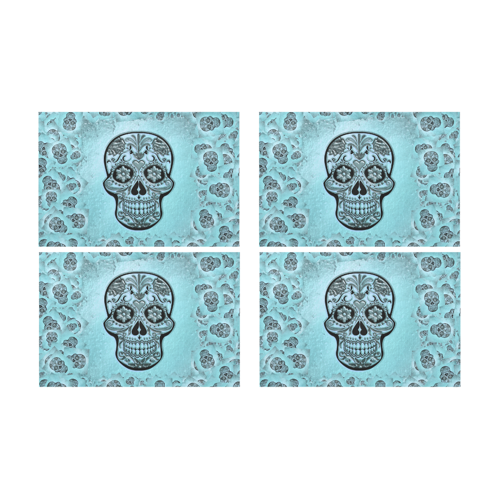 Skull20170238_by_JAMColors Placemat 12’’ x 18’’ (Set of 4)