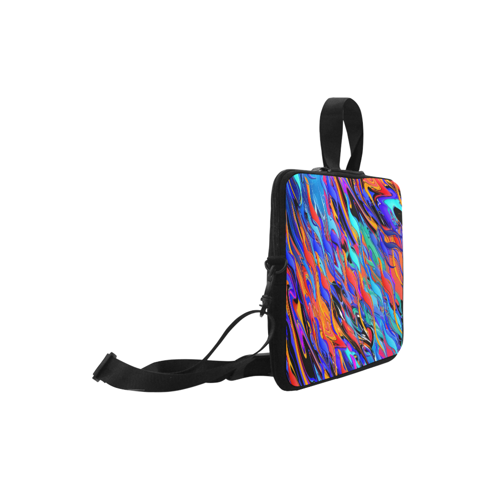 Colorful Waves Splash Print Laptop Bag Laptop Handbags 15" ID D1344008