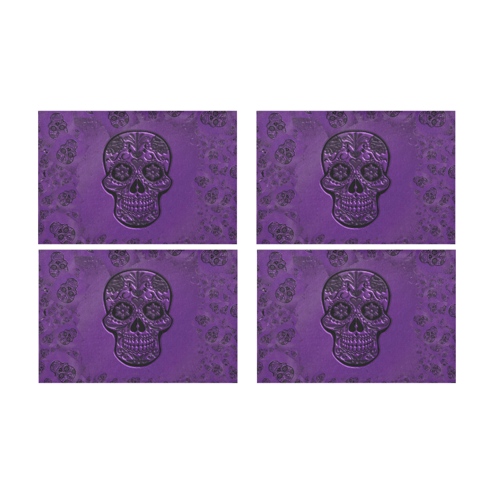 Skull20170228_by_JAMColors Placemat 12’’ x 18’’ (Set of 4)