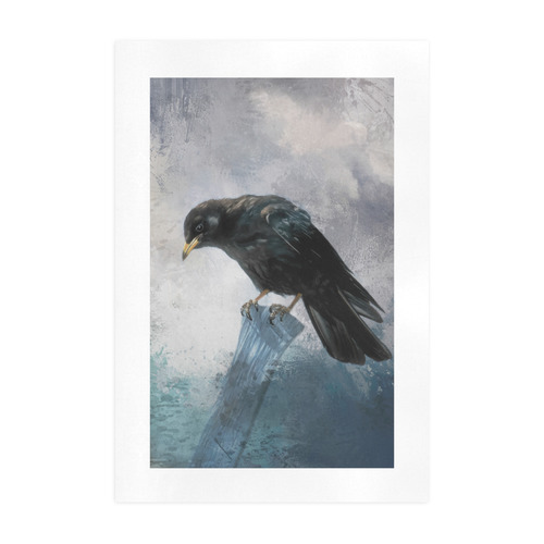 A beautiful painted black crow Art Print 19‘’x28‘’