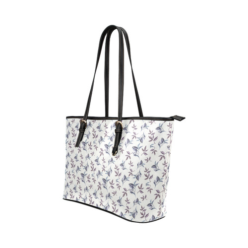 Wildflowers III Leather Tote Bag/Small (Model 1651)