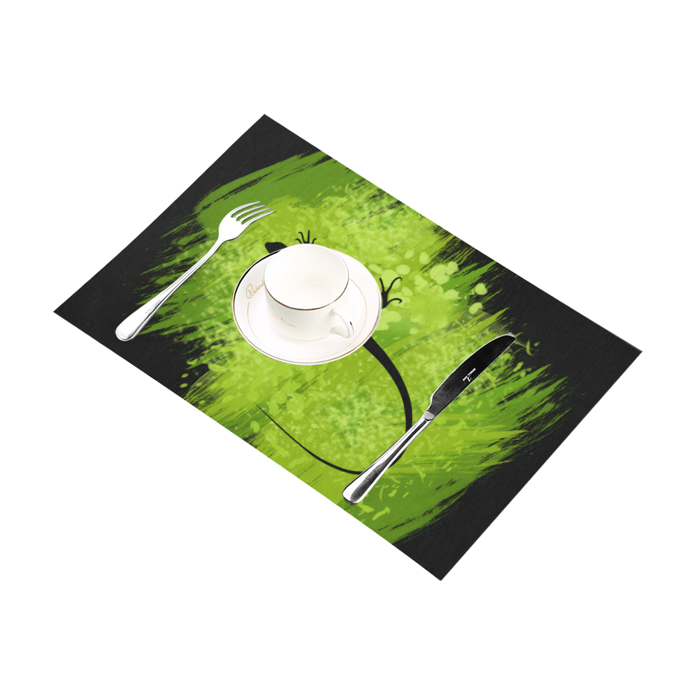 Green Lizard Shape Painting Placemat 12’’ x 18’’ (Four Pieces)