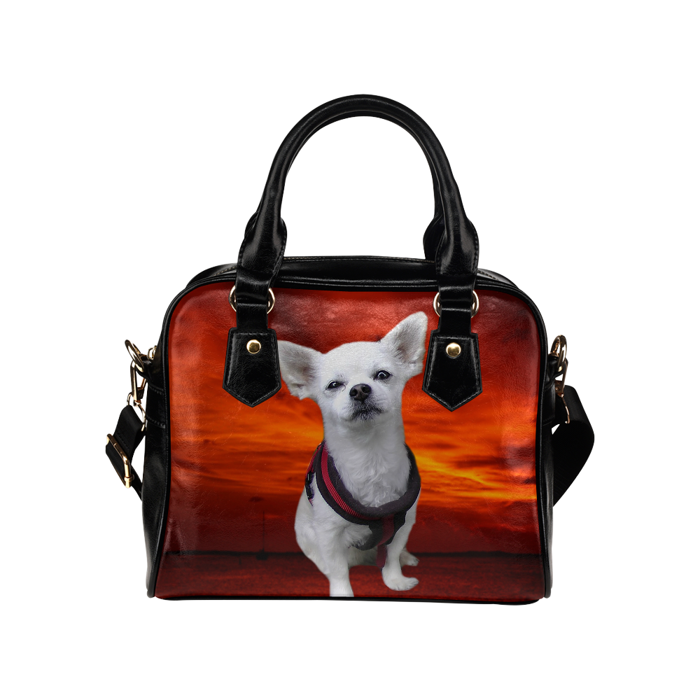 Dog Chihuahua Shoulder Handbag (Model 1634)