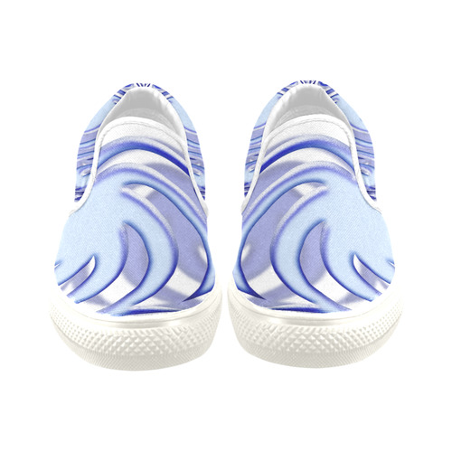 3-D Blue Ball Slip-on Canvas Shoes for Kid (Model 019)