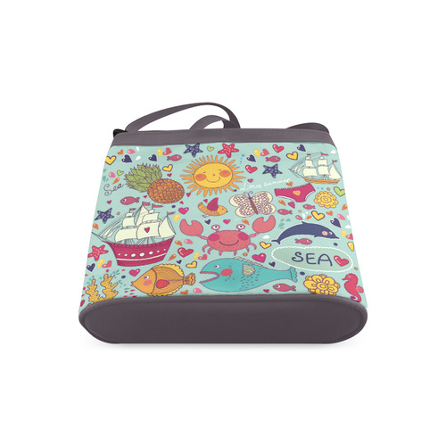 Cute Cartoon Sea Animals Summer Love Crossbody Bags (Model 1613)