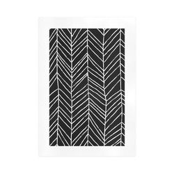 black and white doodle patterns Art Print 16‘’x23‘’