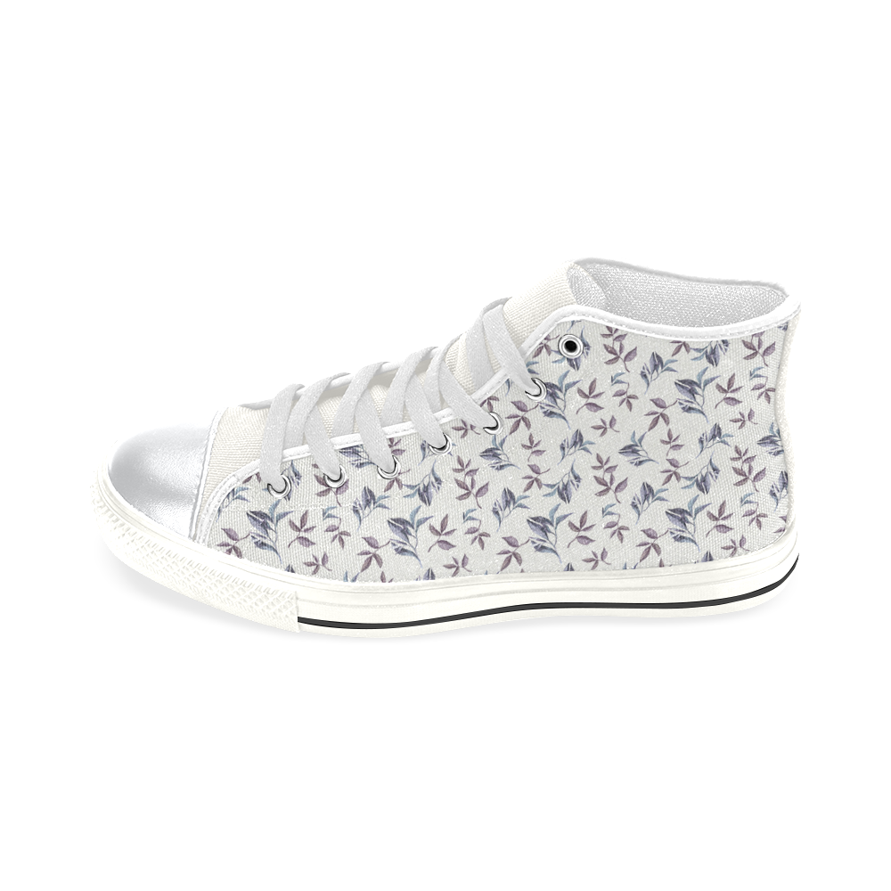 Wildflowers III High Top Canvas Women's Shoes/Large Size (Model 017)