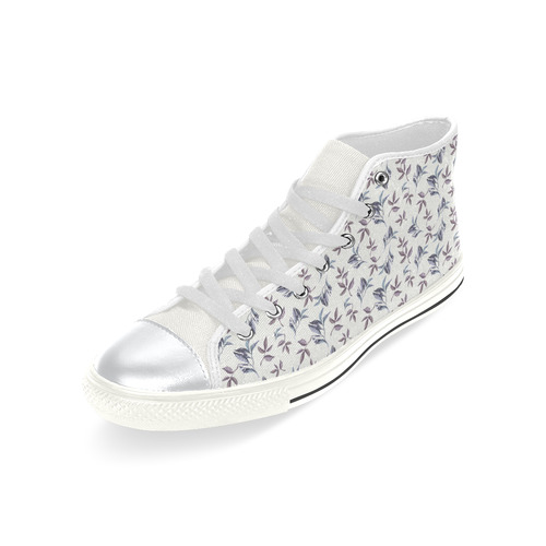 Wildflowers III High Top Canvas Women's Shoes/Large Size (Model 017)