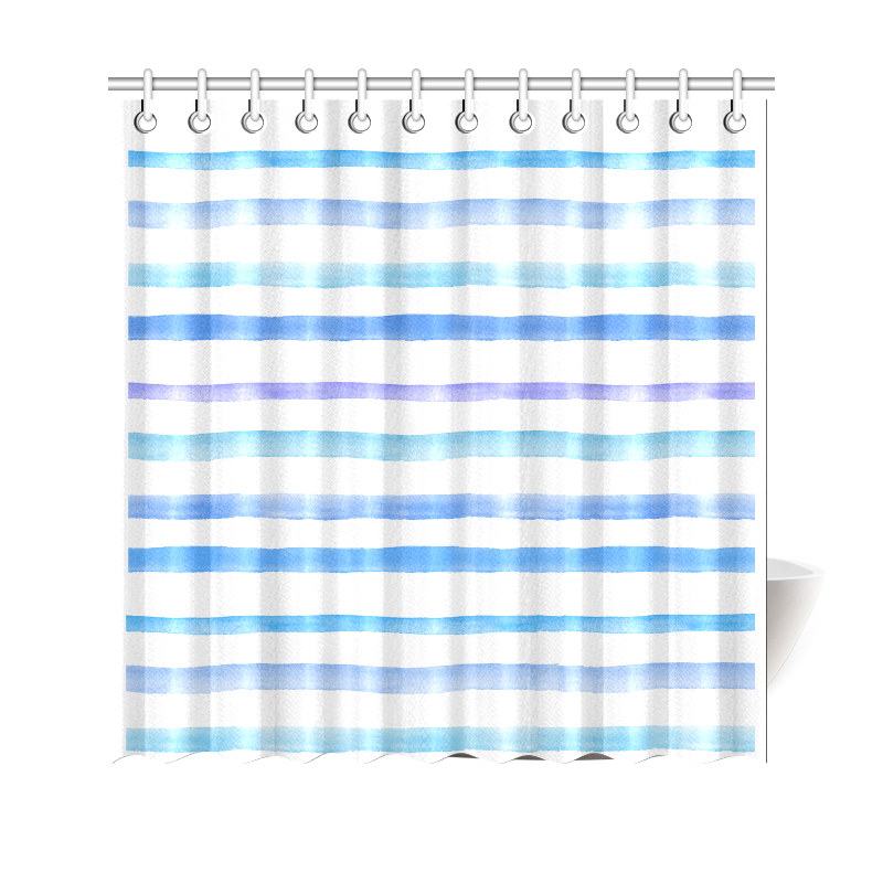 stripes nautical Shower Curtain 69"x70"