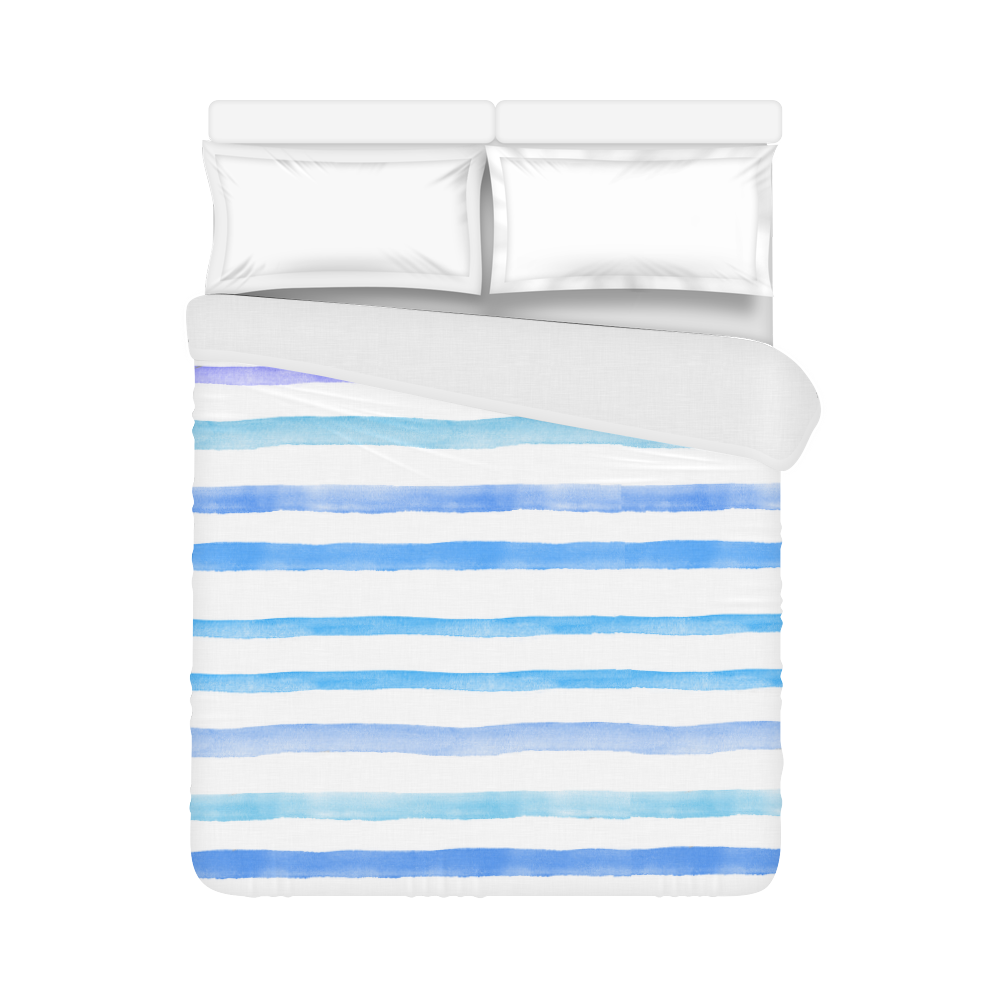 stripes nautical Duvet Cover 86"x70" ( All-over-print)