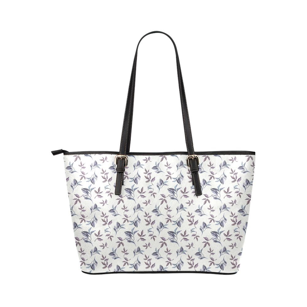 Wildflowers III Leather Tote Bag/Small (Model 1651)