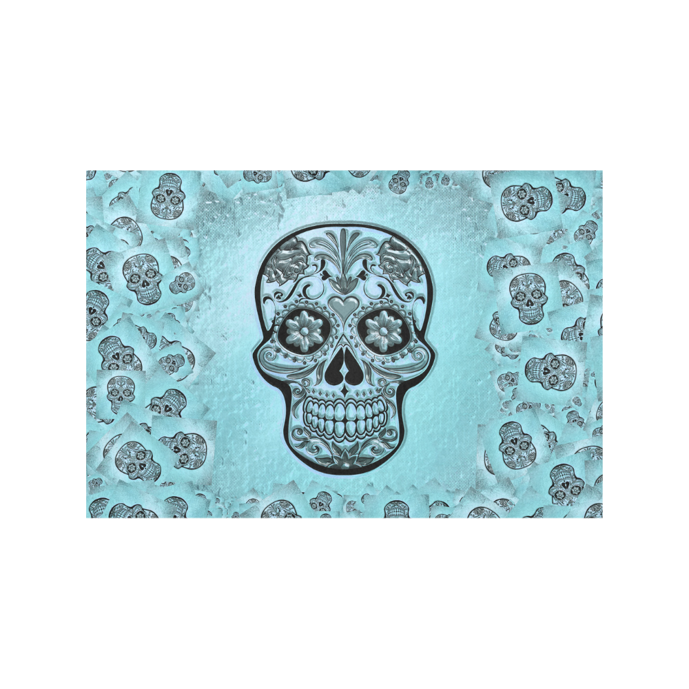 Skull20170238_by_JAMColors Placemat 12’’ x 18’’ (Two Pieces)
