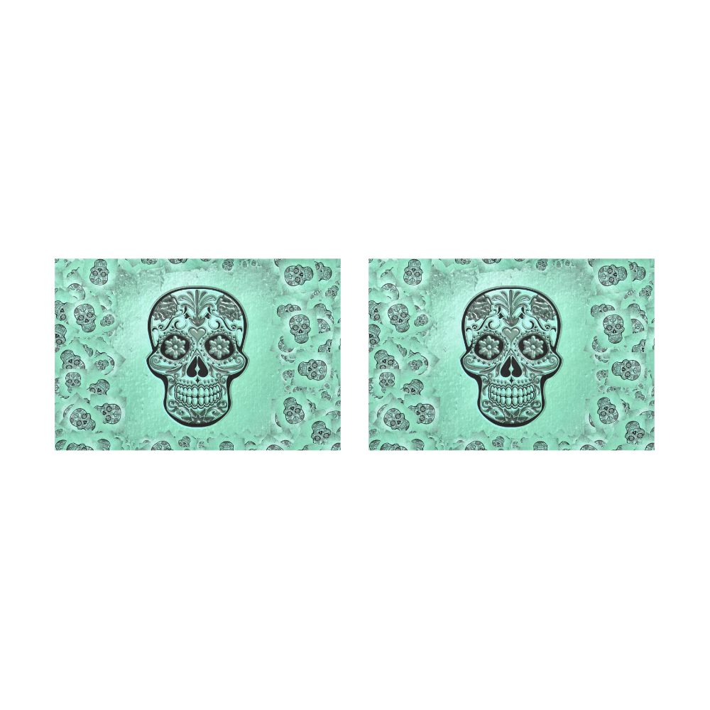 Skull20170237_by_JAMColors Placemat 12’’ x 18’’ (Set of 2)