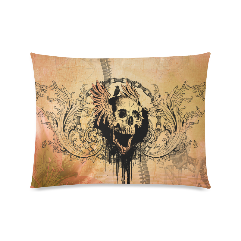 Amazing skull with wings Custom Picture Pillow Case 20"x26" (one side)
