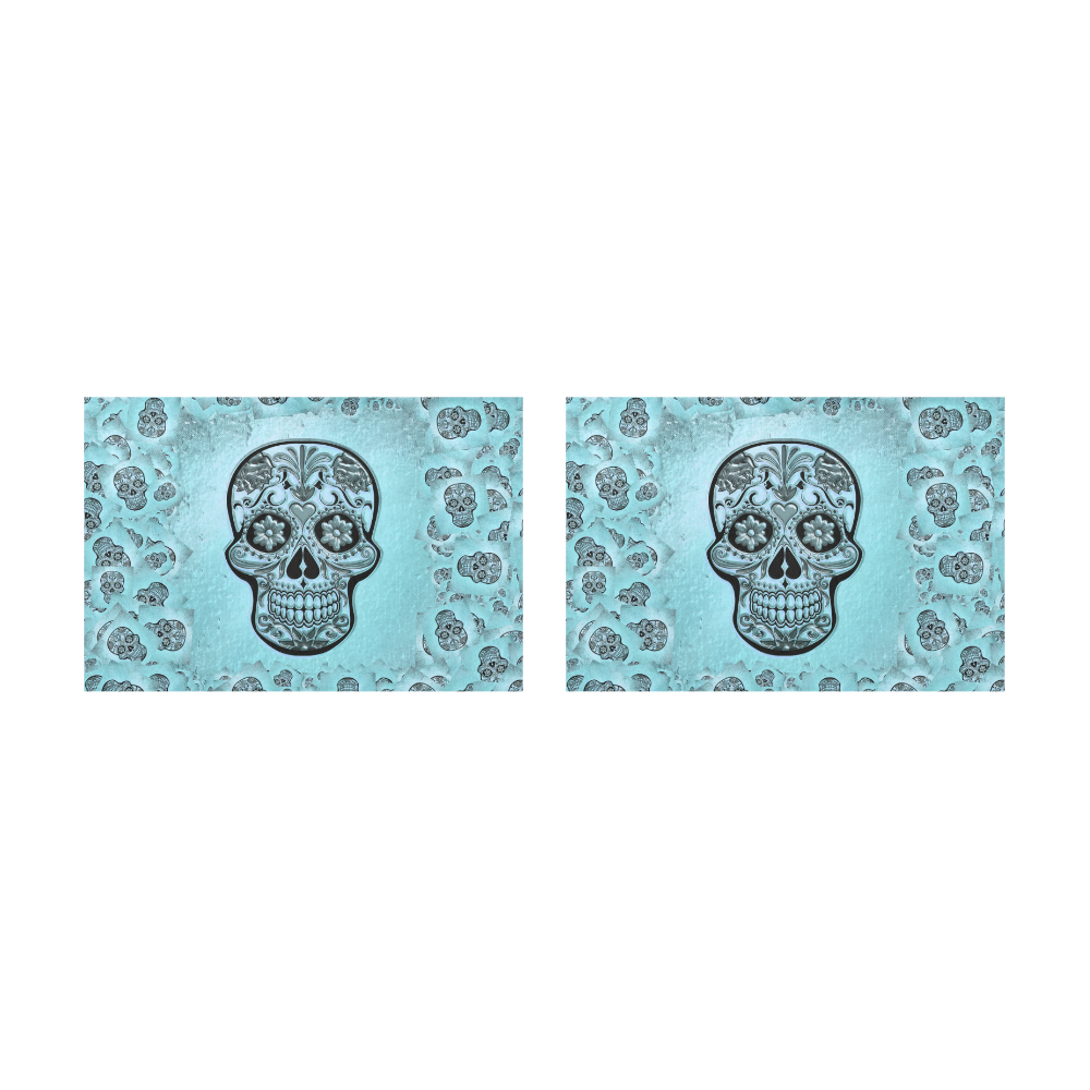 Skull20170238_by_JAMColors Placemat 12’’ x 18’’ (Set of 2)